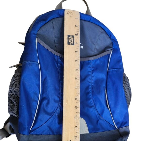 L.L. Bean Blue and Gray Nylon Logo Backpack - Picture 11 of 13